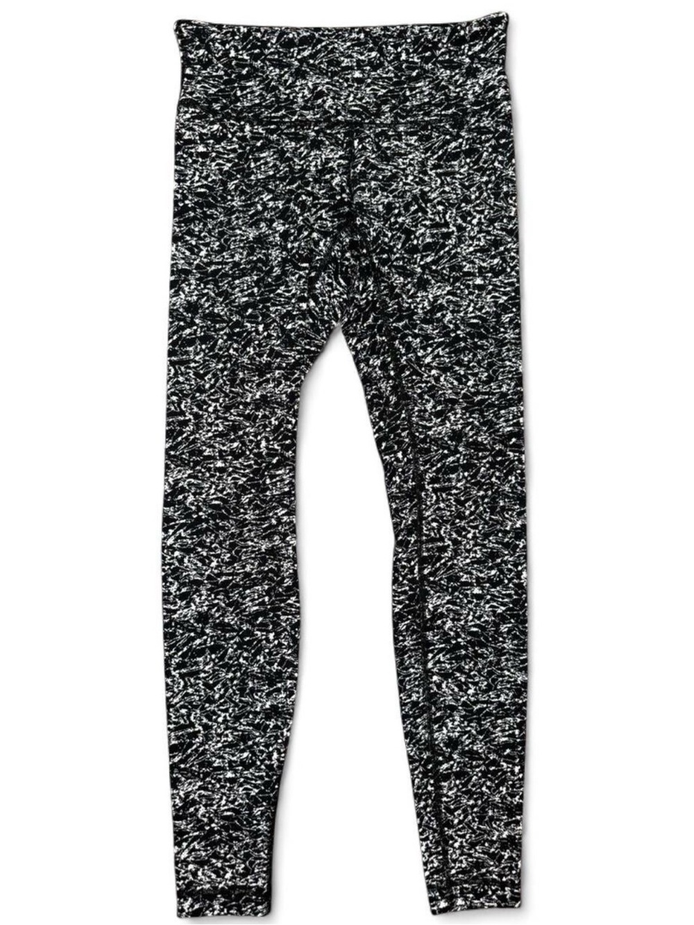 Lululemon Black White Abstract Print Leggings Size 6 High Rise